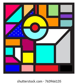 Trendy geometric elements memphis greeting cards design. Retro style texture, pattern and elements. Modern abstract design poster and cover template