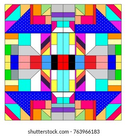 Trendy geometric elements memphis greeting cards design. Retro style texture, pattern and elements. Modern abstract design poster and cover template