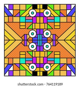 Trendy geometric elements memphis greeting cards design. Retro style texture, pattern and elements. Modern abstract design poster and cover template