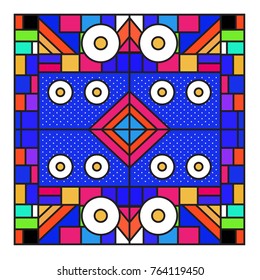 Trendy geometric elements memphis greeting cards design. Retro style texture, pattern and elements. Modern abstract design poster and cover template
