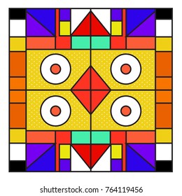 Trendy geometric elements memphis greeting cards design. Retro style texture, pattern and elements. Modern abstract design poster and cover template