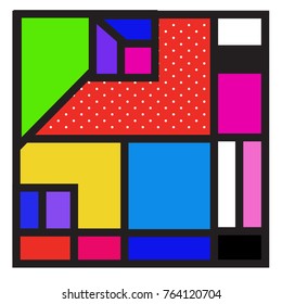 Trendy geometric elements memphis greeting cards design. Retro style texture, pattern and elements. Modern abstract design poster and cover template