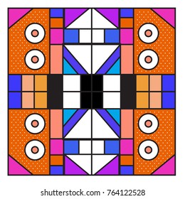 Trendy geometric elements memphis greeting cards design. Retro style texture, pattern and elements. Modern abstract design poster and cover template