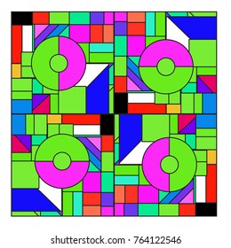 Trendy geometric elements memphis greeting cards design. Retro style texture, pattern and elements. Modern abstract design poster and cover template