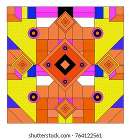 Trendy geometric elements memphis greeting cards design. Retro style texture, pattern and elements. Modern abstract design poster and cover template