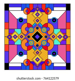 Trendy geometric elements memphis greeting cards design. Retro style texture, pattern and elements. Modern abstract design poster and cover template