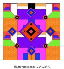 Trendy geometric elements memphis greeting cards design. Retro style texture, pattern and elements. Modern abstract design poster and cover template