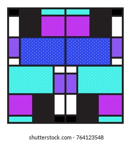 Trendy geometric elements memphis greeting cards design. Retro style texture, pattern and elements. Modern abstract design poster and cover template