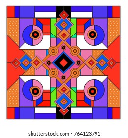 Trendy geometric elements memphis greeting cards design. Retro style texture, pattern and elements. Modern abstract design poster and cover template