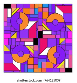 Trendy geometric elements memphis greeting cards design. Retro style texture, pattern and elements. Modern abstract design poster and cover template
