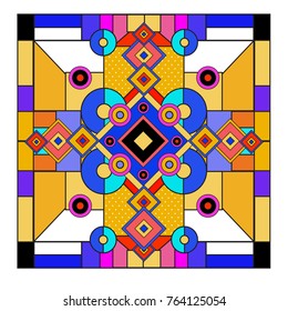 Trendy geometric elements memphis greeting cards design. Retro style texture, pattern and elements. Modern abstract design poster and cover template