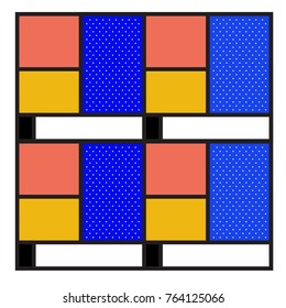 Trendy geometric elements memphis greeting cards design. Retro style texture, pattern and elements. Modern abstract design poster and cover template