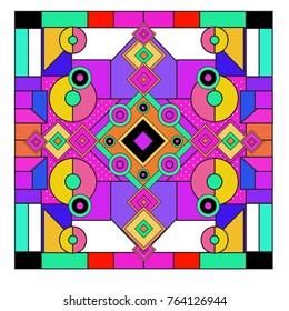 Trendy geometric elements memphis greeting cards design. Retro style texture, pattern and elements. Modern abstract design poster and cover template