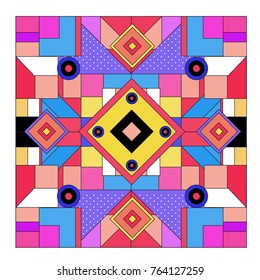 Trendy geometric elements memphis greeting cards design. Retro style texture, pattern and elements. Modern abstract design poster and cover template