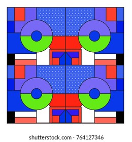 Trendy geometric elements memphis greeting cards design. Retro style texture, pattern and elements. Modern abstract design poster and cover template