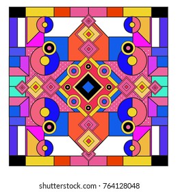 Trendy geometric elements memphis greeting cards design. Retro style texture, pattern and elements. Modern abstract design poster and cover template