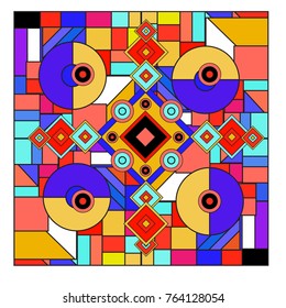 Trendy geometric elements memphis greeting cards design. Retro style texture, pattern and elements. Modern abstract design poster and cover template