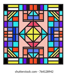 Trendy geometric elements memphis greeting cards design. Retro style texture, pattern and elements. Modern abstract design poster and cover template