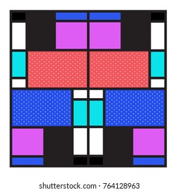 Trendy geometric elements memphis greeting cards design. Retro style texture, pattern and elements. Modern abstract design poster and cover template