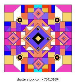 Trendy geometric elements memphis greeting cards design. Retro style texture, pattern and elements. Modern abstract design poster and cover template