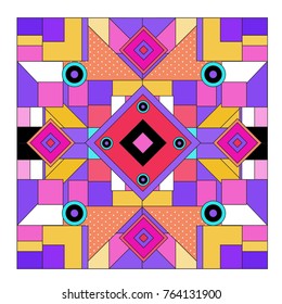 Trendy geometric elements memphis greeting cards design. Retro style texture, pattern and elements. Modern abstract design poster and cover template