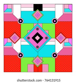 Trendy geometric elements memphis greeting cards design. Retro style texture, pattern and elements. Modern abstract design poster and cover template