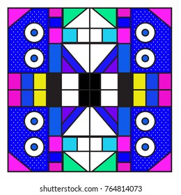 Trendy geometric elements memphis greeting cards design. Retro style texture, pattern and elements. Modern abstract design poster and cover template