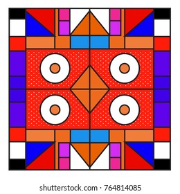 Trendy geometric elements memphis greeting cards design. Retro style texture, pattern and elements. Modern abstract design poster and cover template