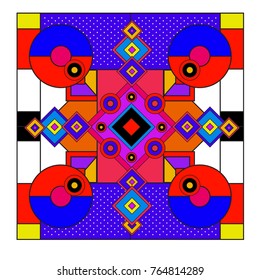 Trendy geometric elements memphis greeting cards design. Retro style texture, pattern and elements. Modern abstract design poster and cover template