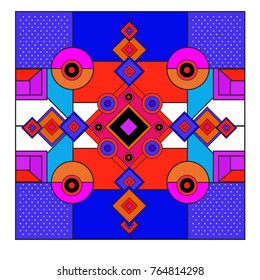 Trendy geometric elements memphis greeting cards design. Retro style texture, pattern and elements. Modern abstract design poster and cover template