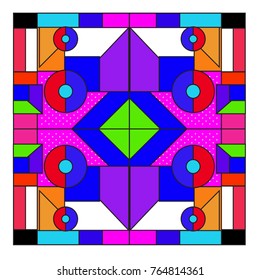 Trendy geometric elements memphis greeting cards design. Retro style texture, pattern and elements. Modern abstract design poster and cover template
