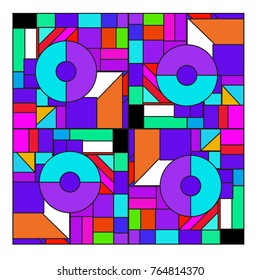 Trendy geometric elements memphis greeting cards design. Retro style texture, pattern and elements. Modern abstract design poster and cover template