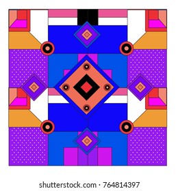 Trendy geometric elements memphis greeting cards design. Retro style texture, pattern and elements. Modern abstract design poster and cover template