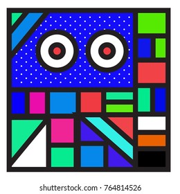 Trendy geometric elements memphis greeting cards design. Retro style texture, pattern and elements. Modern abstract design poster and cover template
