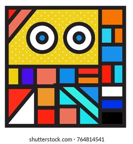 Trendy geometric elements memphis greeting cards design. Retro style texture, pattern and elements. Modern abstract design poster and cover template