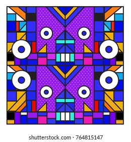 Trendy geometric elements memphis greeting cards design. Retro style texture, pattern and elements. Modern abstract design poster and cover template
