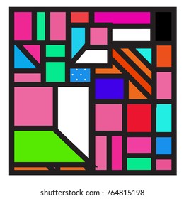 Trendy geometric elements memphis greeting cards design. Retro style texture, pattern and elements. Modern abstract design poster and cover template