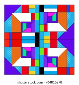 Trendy geometric elements memphis greeting cards design. Retro style texture, pattern and elements. Modern abstract design poster and cover template