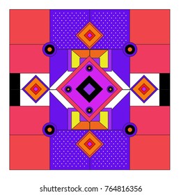 Trendy geometric elements memphis greeting cards design. Retro style texture, pattern and elements. Modern abstract design poster and cover template
