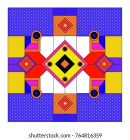 Trendy geometric elements memphis greeting cards design. Retro style texture, pattern and elements. Modern abstract design poster and cover template