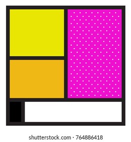 Trendy geometric elements memphis greeting cards design. Retro style texture, pattern and elements. Modern abstract design poster and cover template