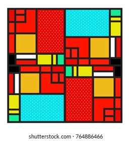 Trendy geometric elements memphis greeting cards design. Retro style texture, pattern and elements. Modern abstract design poster and cover template