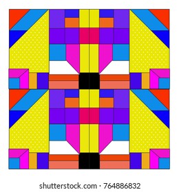 Trendy geometric elements memphis greeting cards design. Retro style texture, pattern and elements. Modern abstract design poster and cover template