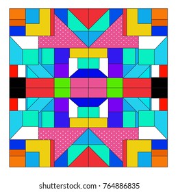 Trendy geometric elements memphis greeting cards design. Retro style texture, pattern and elements. Modern abstract design poster and cover template