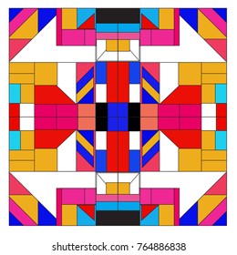 Trendy geometric elements memphis greeting cards design. Retro style texture, pattern and elements. Modern abstract design poster and cover template