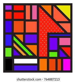 Trendy geometric elements memphis greeting cards design. Retro style texture, pattern and elements. Modern abstract design poster and cover template