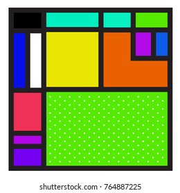 Trendy geometric elements memphis greeting cards design. Retro style texture, pattern and elements. Modern abstract design poster and cover template