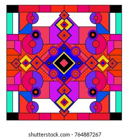 Trendy geometric elements memphis greeting cards design. Retro style texture, pattern and elements. Modern abstract design poster and cover template
