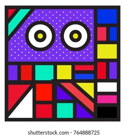 Trendy geometric elements memphis greeting cards design. Retro style texture, pattern and elements. Modern abstract design poster and cover template