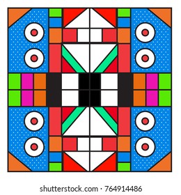 Trendy geometric elements memphis greeting cards design. Retro style texture, pattern and elements. Modern abstract design poster and cover template